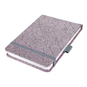 Notizblock Jolie - Lilac Monstera - dot 100 g/m² - A6+ Hardcover