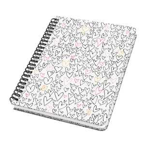 Spiral-Notizbuch Jolie - Wild Hearts - punktkariert A5 120 Seiten