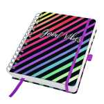 Spiral-Notizbuch Jolie - Dark Rainbow Vibes punktkariert...