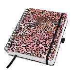 Spiral-Notizbuch Jolie - Pink Leo Love - punktkariert A5...