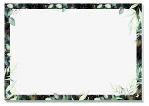 Papier-Schreibunterlage Jolie - Blätter schwarz/grün/gold A3 30 Blatt