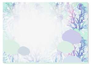 Papier-Schreibunterlage Jolie - Korallen blau/violett/rosa A3 30 Blatt