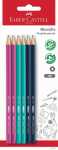 Faber Castell Bleistift 1111 HB bunt 6er