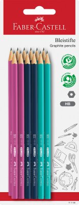 Faber Castell Bleistift 1111 HB bunt BK 12x