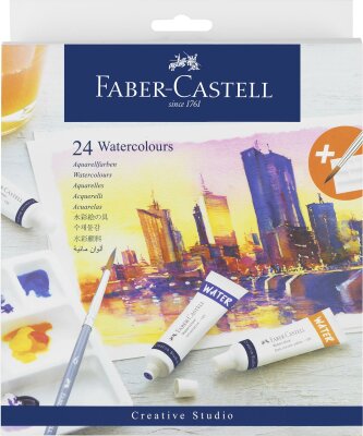 Faber Castell Aquarellfarbe 24er Kartonetui