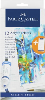 Faber Castell Acrylfarbe 12er Kartonetui