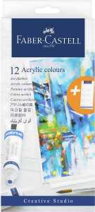 Faber Castell Acrylfarben 12 Farben Tuben 20 ml