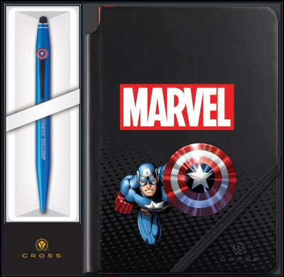 Cross Kugleschreiber Tech 2 Marvel Captain America + Notizbuch