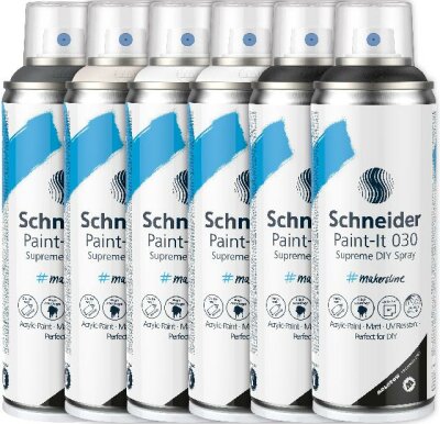 Schneider Supreme DIY Spray Paint-It 030 sor. Warenpaket 6 Stück Basic Set 1