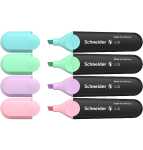 Schneider Textmarker Job Aktion 3+1 Karton-Etui 4...