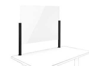 Novus POS Protect 100x75 C,Systemzwinge 1Säule anthr,Acrylglas Trennwd