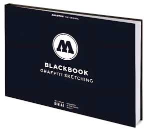 Molotow Blackbook DIN A4 Querformat 68 Seiten, Hardcover Umschlag