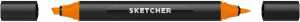 Molotow Twinmarker Sketcher brush+chisel O 055 orange
