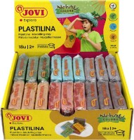 JOVI PLASTILINA Naturfarben Knetmasse 18er Schachtel, je...