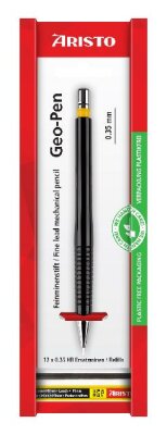 Aristo Feinminenstift Geo-Pen schwarz 0,35 Ersatzminen,Ecoblister