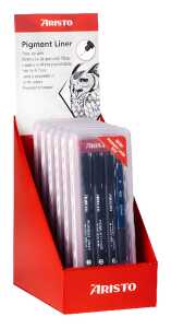 Aristo Pigment Liner Grafik 4er-Set 6er Display mit AR23539