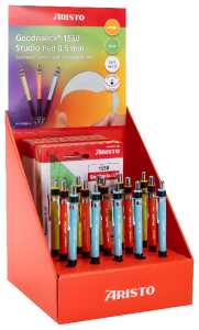 Aristo Geodreieckdisplay AR1550 und Studiopen sortiert