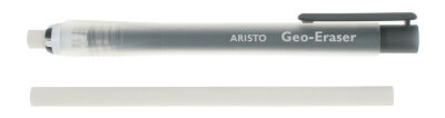 Aristo Radierstift Geo-Eraser transparent-schwarz, 12 cm PVC-frei