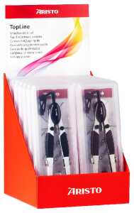 TopLine Schnellverstellzirkel mit Adapter, 12er Display, sortiert