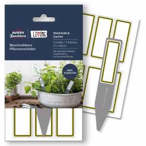 Pflanzenschilder hoch 27x148mm grau weiß