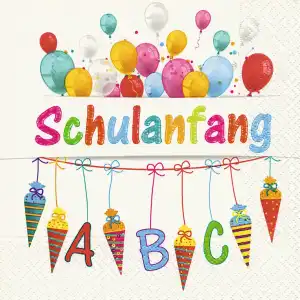 Idena Servietten 33x33cm Schule FSC-Mix, 3-lagig, 20 Stück