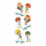 Paper Sticker Rolling Kids 4014970435355