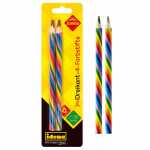 Idena 4-Farbstifte Jumbo dreikant 2er mit 4 Farben in...