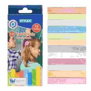 Tafelkreide 12er farbig Faltschachtel