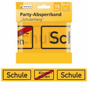 Party-Absperrband Schulanfang 15mx7,5cm, Heku