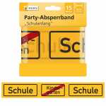 Party-Absperrband Schulanfang 15mx7,5cm, Heku