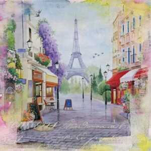 Serviette 33x33cm Quartier Maraisen Paris, 3-lagig, 20 Stück, ti-flair