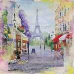 Serviette 33x33cm Quartier Maraisen Paris, 3-lagig, 20...
