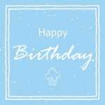 Serviette 33x33cm Happy Birthday Muffin blue, 3-lagig, 20...