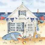 Serviette 33x33cm Enjoy a day by the Beach, 3-lagig, 20...