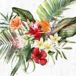 Serviette 33x33cm Parfum de Paradis white, 3-lagig, 20...