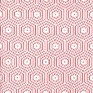 Serviette 33x33cm , Geometric Hipster red/white, 3-lagig, 20 Stück,