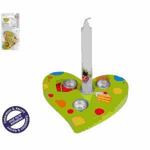 Geburtstagsständer Herz aus Holz, TIB