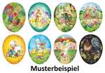 Nestler Papp-Osterei 12 cm Bilder Borte: weiß o....