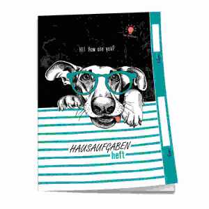 Hausaufgabenheft A5 für Schlaue COOL DOG 96 S 1 Woche auf 2 Seiten