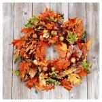 Serviette 24x24cm FSC-Mix Leaf wreath, 3-lagig, 20...