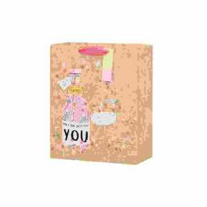 Geschenktasche Girls Party 260x320x125mm, Glitter,