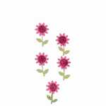 Sticker Nature Flowers Pink sunflower