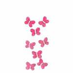 Sticker Nature Line Butterflies pink