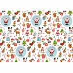 Geschenkpapier 70cmx2m Merry Season weiß