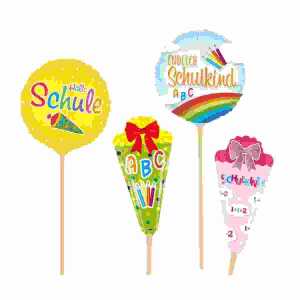 Folienballon Einschulung Mini sortiert, TIB