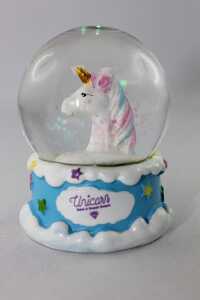 OOTB Glitterkugel Einhornkopf auf Sockel Unicorn