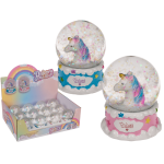 OOTB Glitterkugel Einhornkopf auf Sockel Unicorn