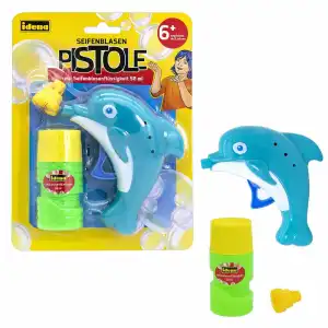 Seifenblasenpistole Delphin, inkl. 58ml Seifenblasenflüssigkeit