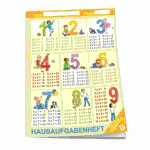 Hausaufgabenheft A5 Grundschule 1x1, 96 Seiten, mit Umschlag