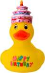 OOTB Gelbe Quietsche-Ente Happy Birthday ca. 10 cm